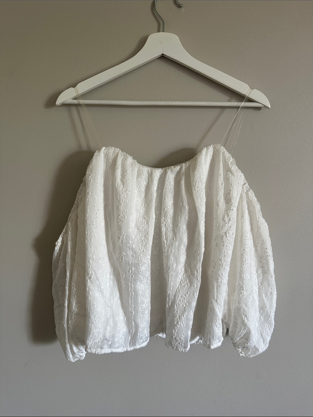 White Summer Off-The-Shoulder Detail Top - Picture 9 of 9
